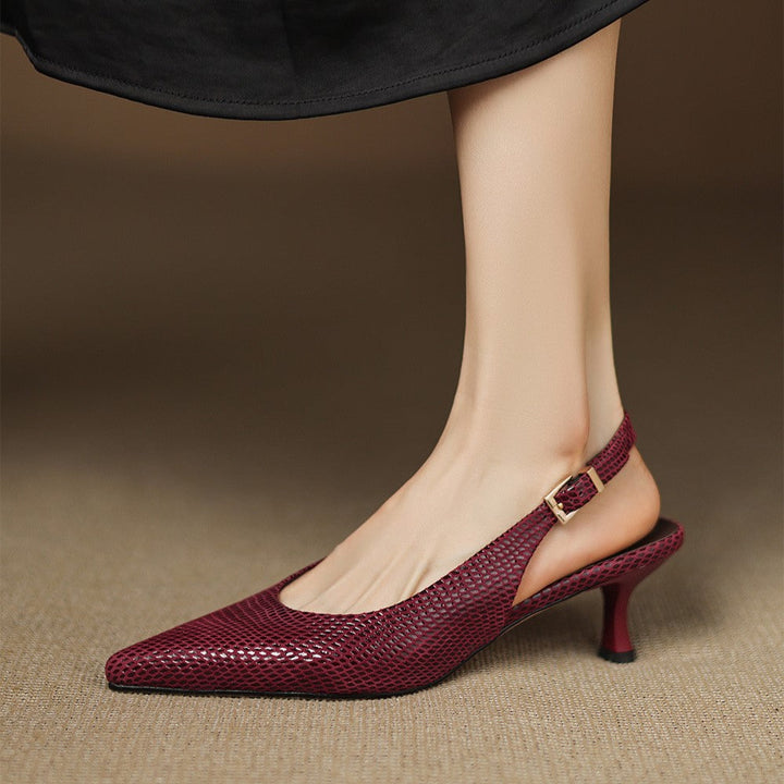Céliane – Spitzleder Slingback-Pumps