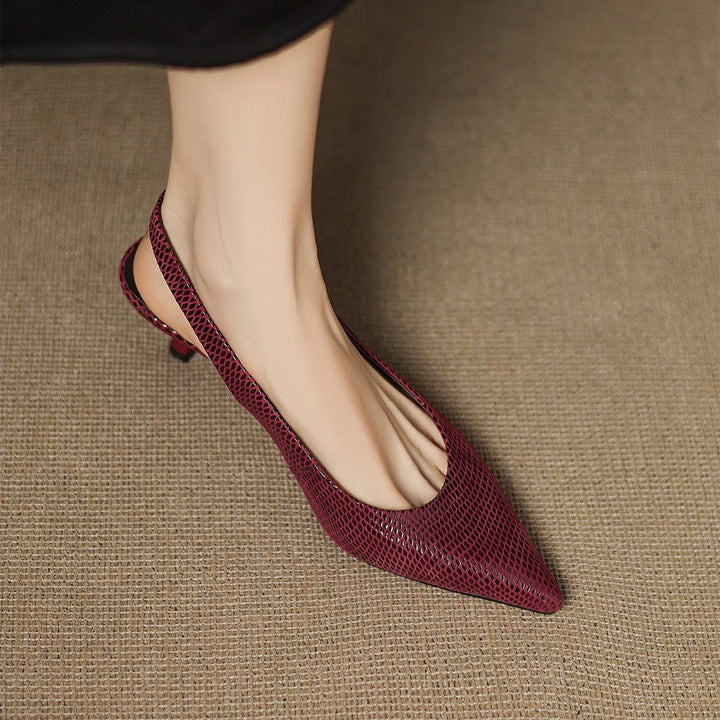 Céliane – Spitzleder Slingback-Pumps