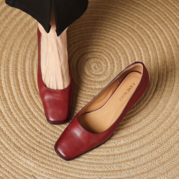 Oriel – Leder Quadrat Pumps