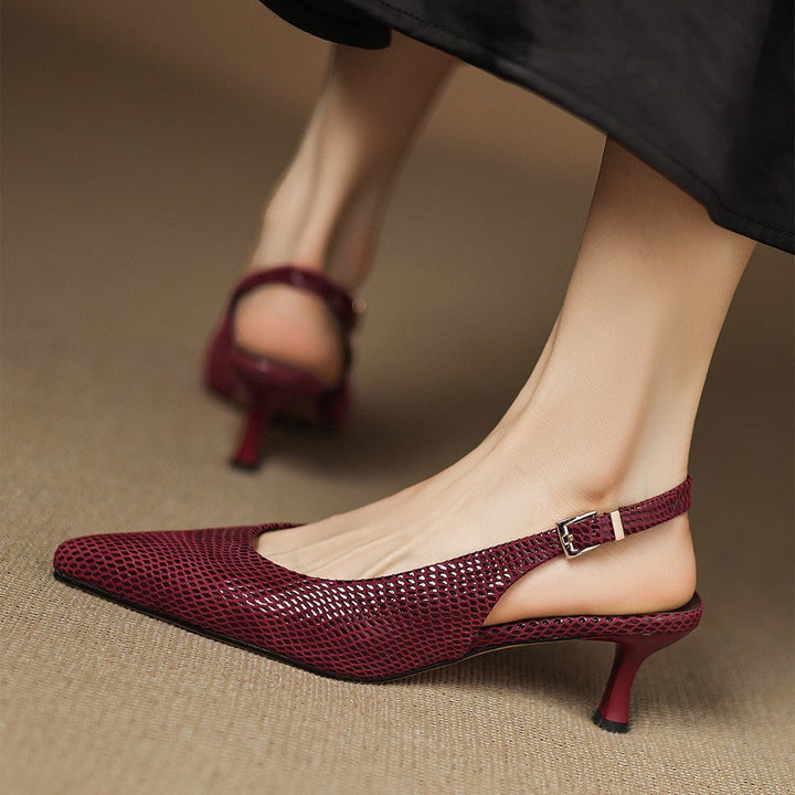 Céliane – Spitzleder Slingback-Pumps