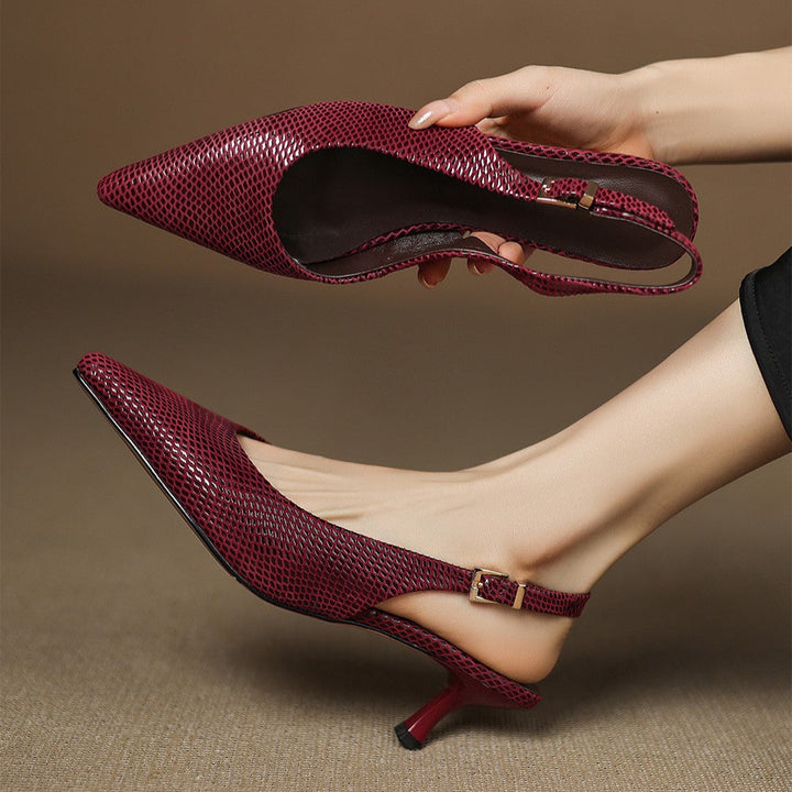 Céliane – Spitzleder Slingback-Pumps