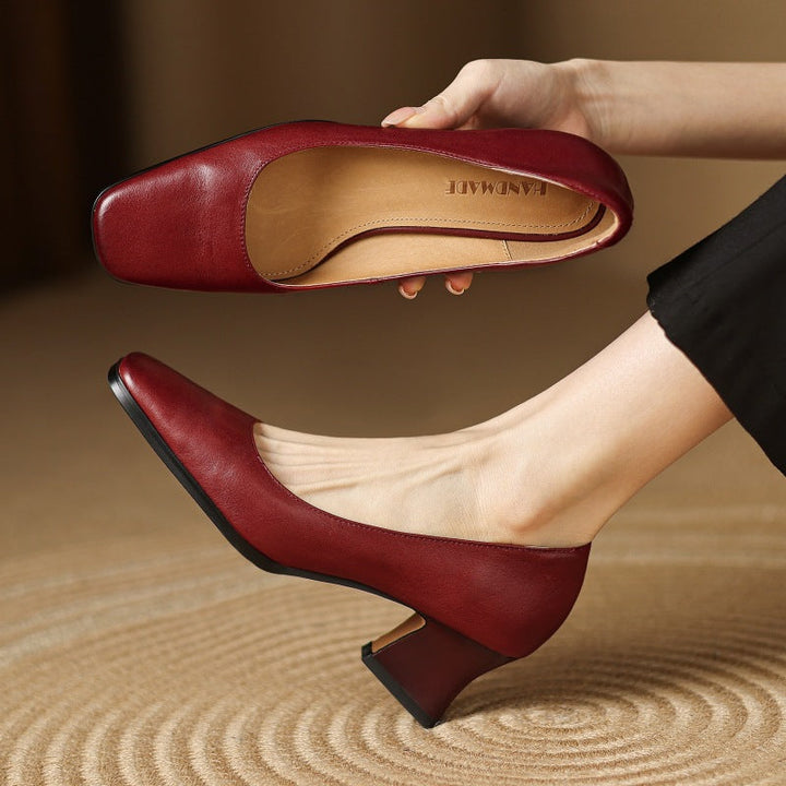 Oriel – Leder Quadrat Pumps