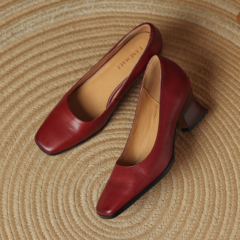 Oriel – Leder Quadrat Pumps