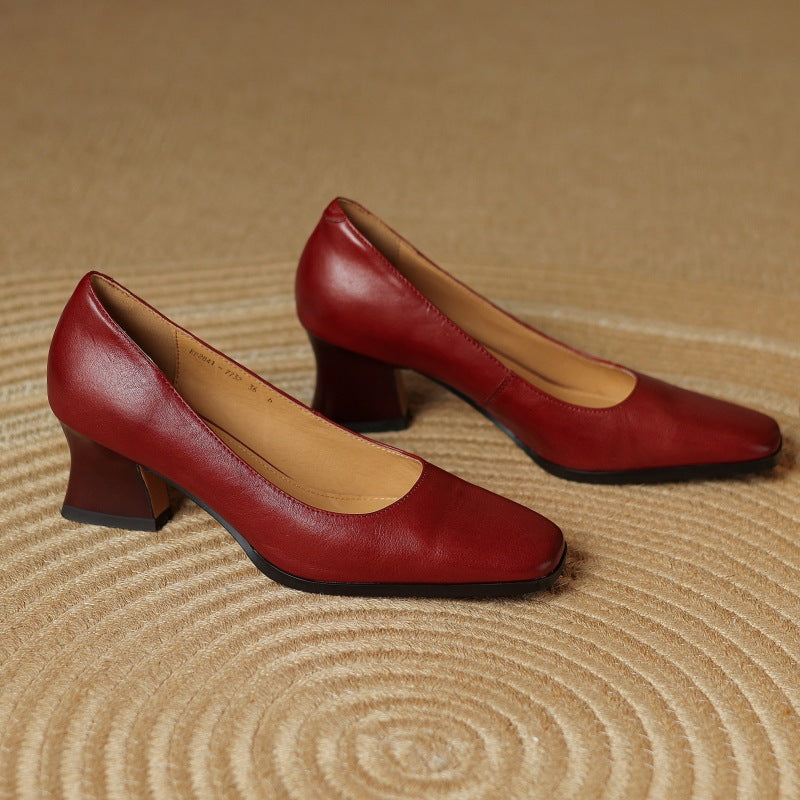 Oriel – Leder Quadrat Pumps