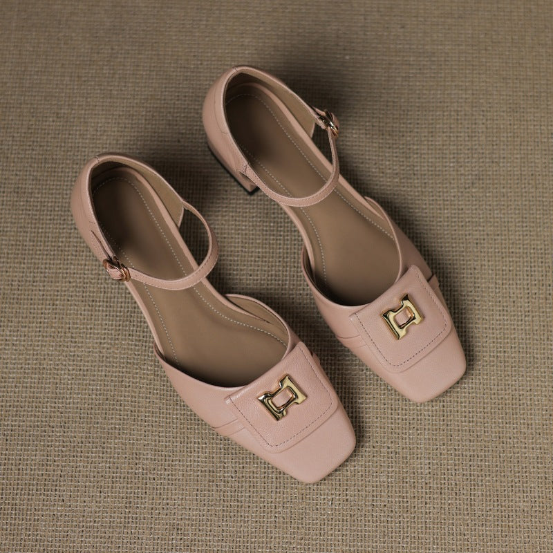 Elvane – Schnalle Cuir Mary-Janes