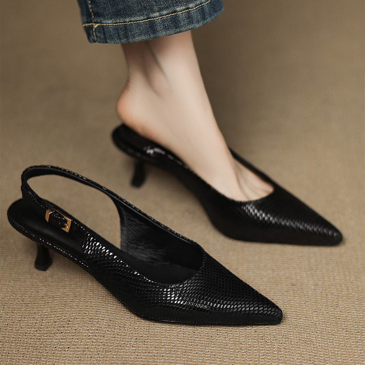 Céliane – Spitzleder Slingback-Pumps