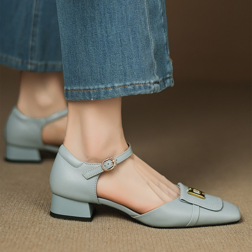 Elvane – Schnalle Cuir Mary-Janes