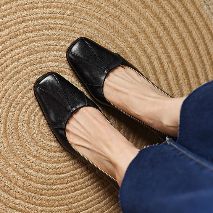 Marisol – Escarpins en cuir avec bout carré