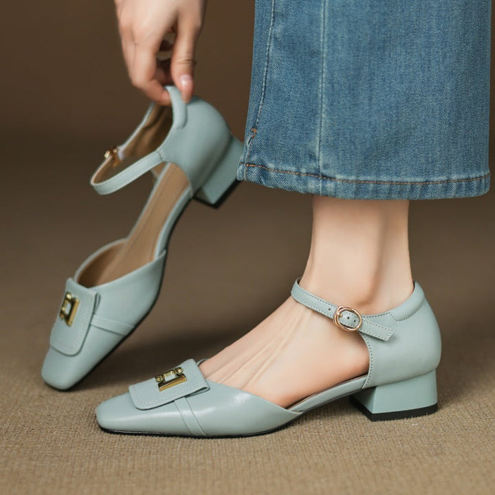 Elvane – Schnalle Cuir Mary-Janes