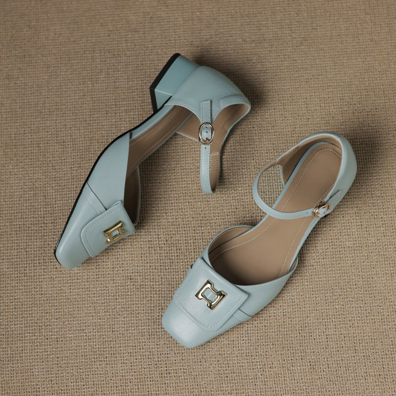 Elvane – Schnalle Cuir Mary-Janes