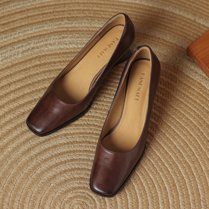 Oriel – Leder Quadrat Pumps