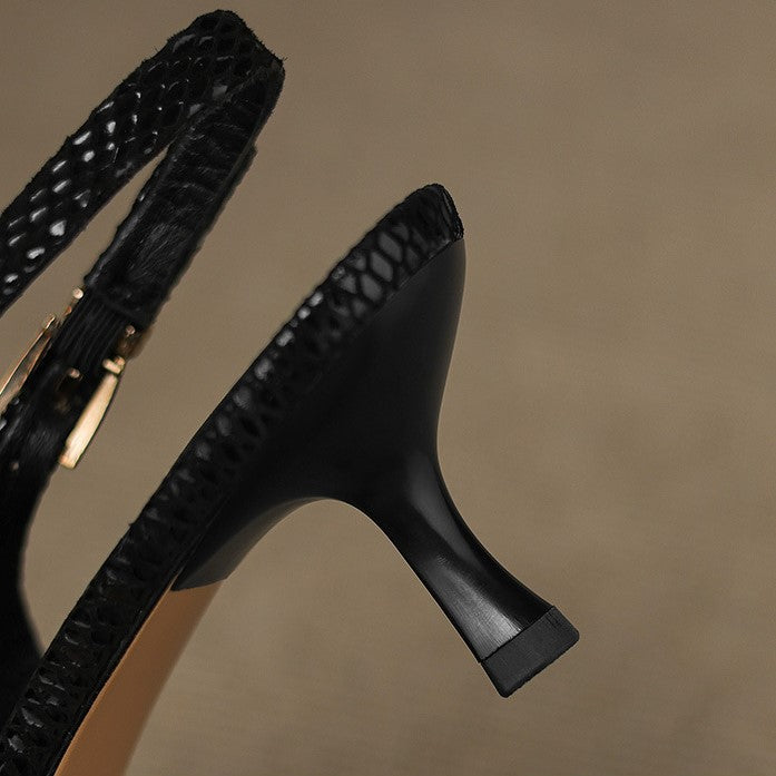 Céliane – Spitzleder Slingback-Pumps