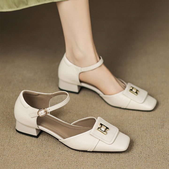 Elvane – Schnalle Cuir Mary-Janes