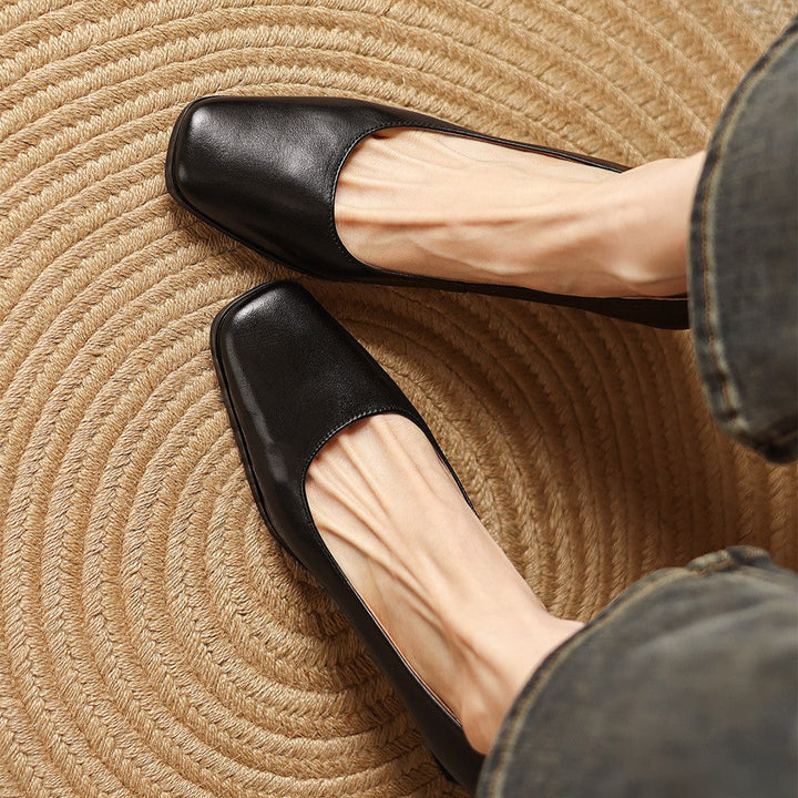 Oriel – Leder Quadrat Pumps