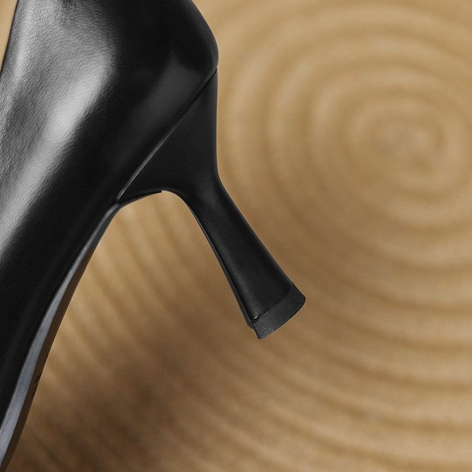 Marisol – Escarpins en cuir avec bout carré