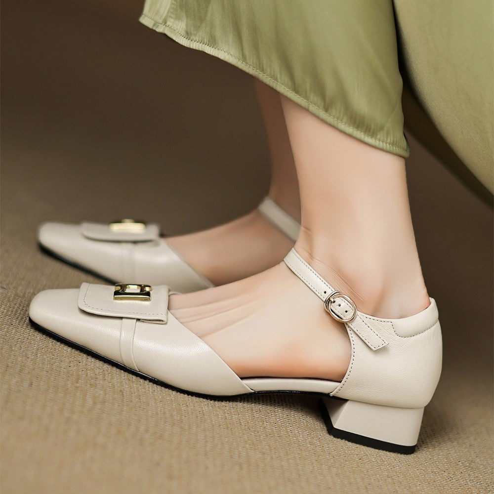 Elvane – Schnalle Cuir Mary-Janes