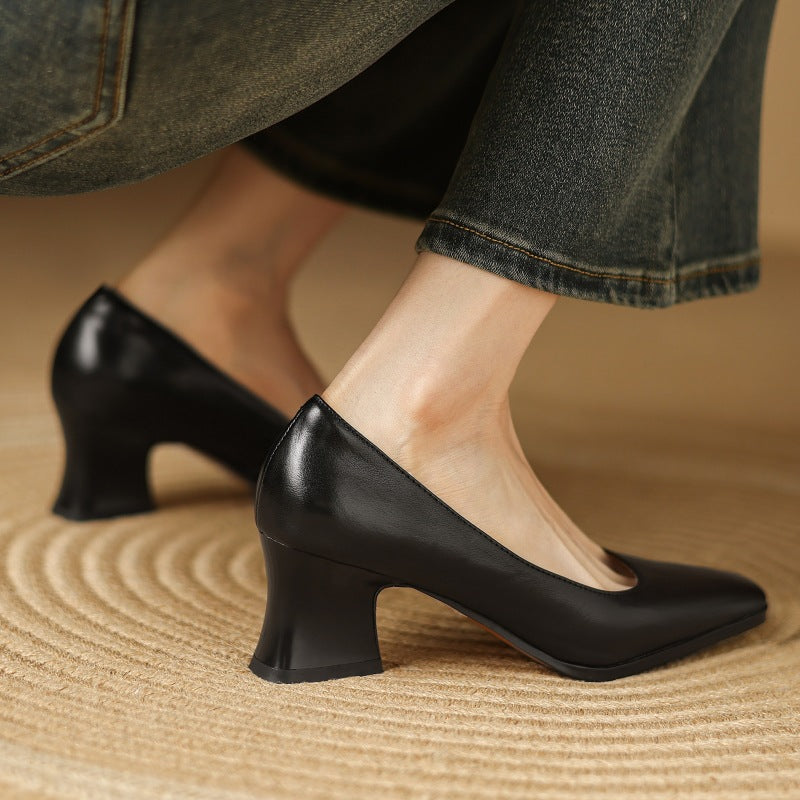 Oriel – Leder Quadrat Pumps