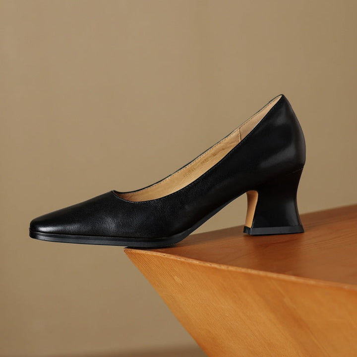 Oriel – Leder Quadrat Pumps