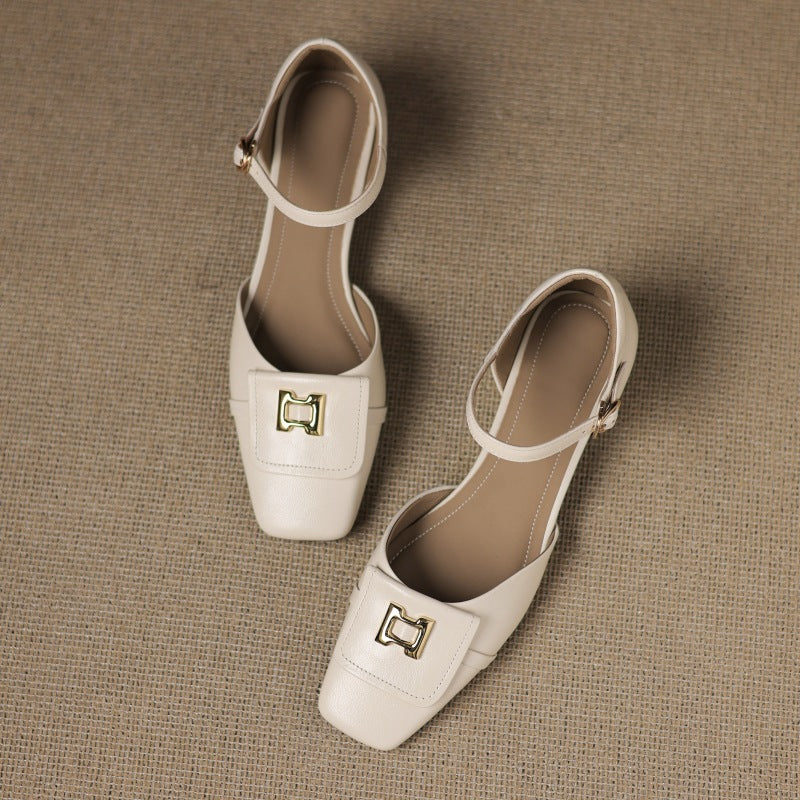 Elvane – Schnalle Cuir Mary-Janes