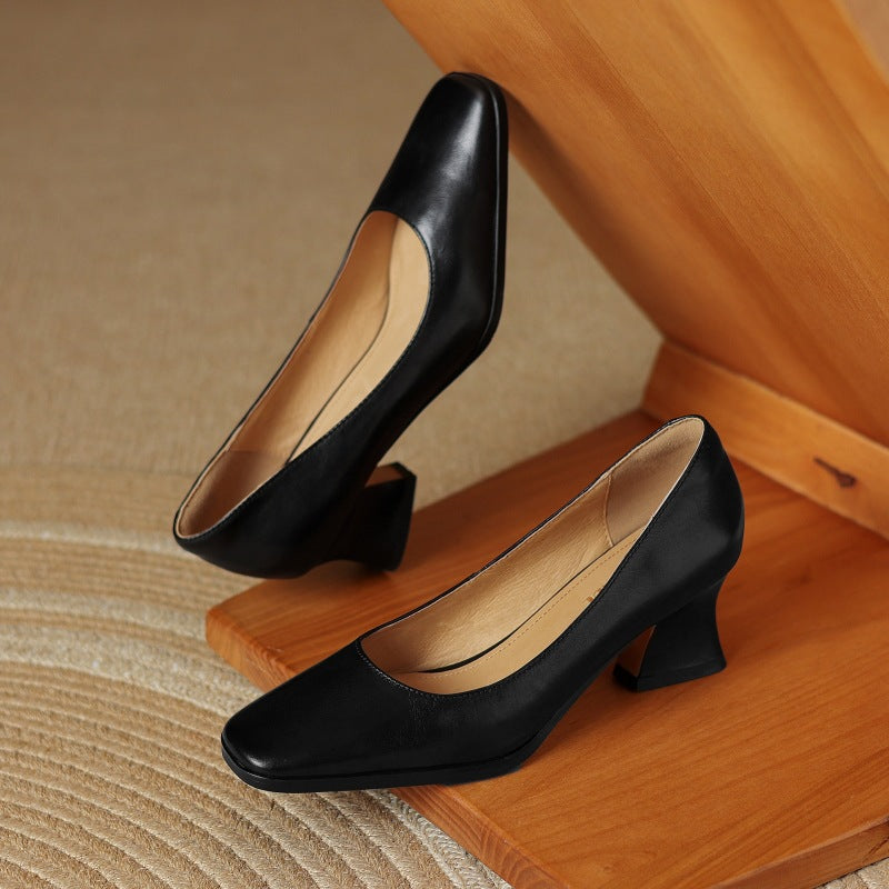 Oriel – Leder Quadrat Pumps