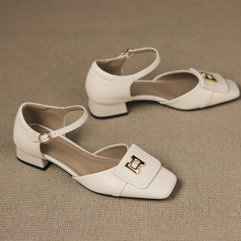 Elvane – Schnalle Cuir Mary-Janes