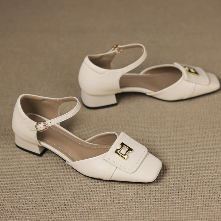 Elvane – Schnalle Cuir Mary-Janes