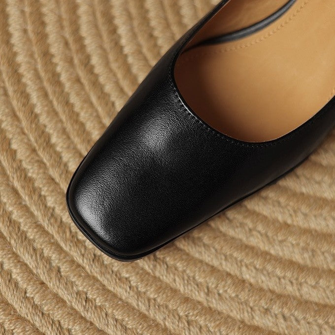 Oriel – Leder Quadrat Pumps
