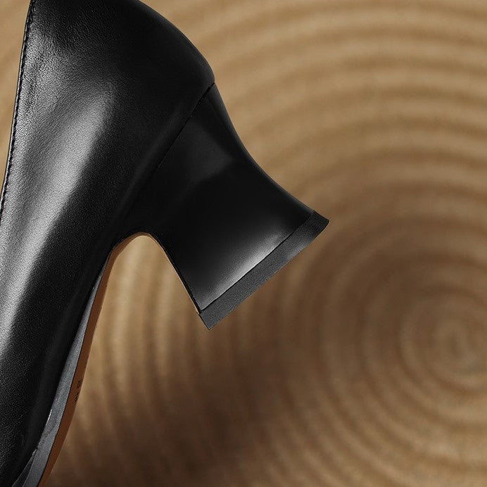 Oriel – Leder Quadrat Pumps