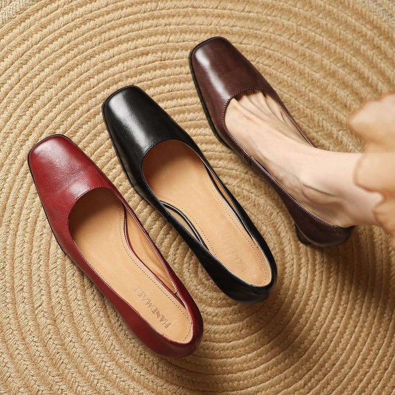 Oriel – Leder Quadrat Pumps