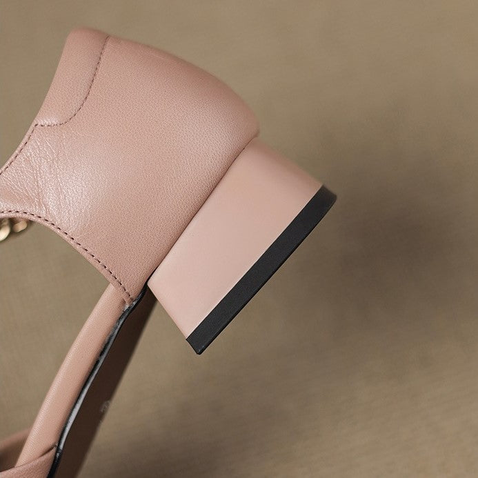 Elvane – Schnalle Cuir Mary-Janes