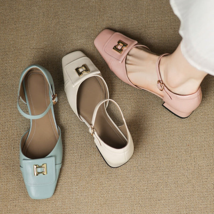 Elvane – Schnalle Cuir Mary-Janes
