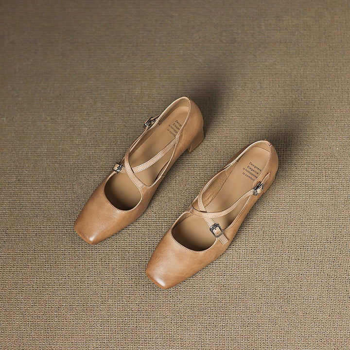 Béatrice – Leder Kitten Heels