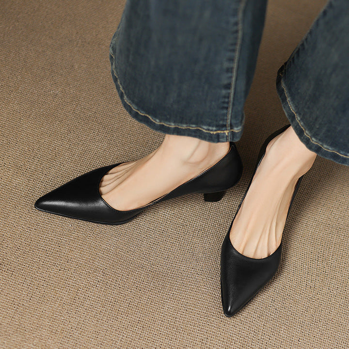 Calenne –Talons Kitten en Cuir