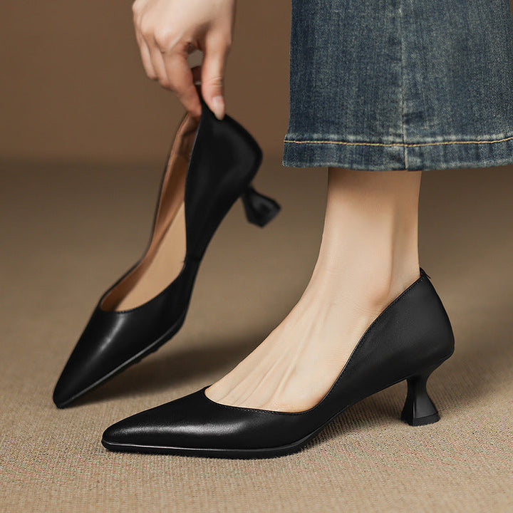 Calenne –Talons Kitten en Cuir