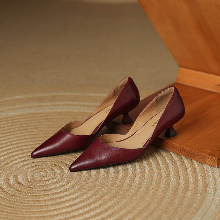 Charlotte – Talons Kitten en Cuir