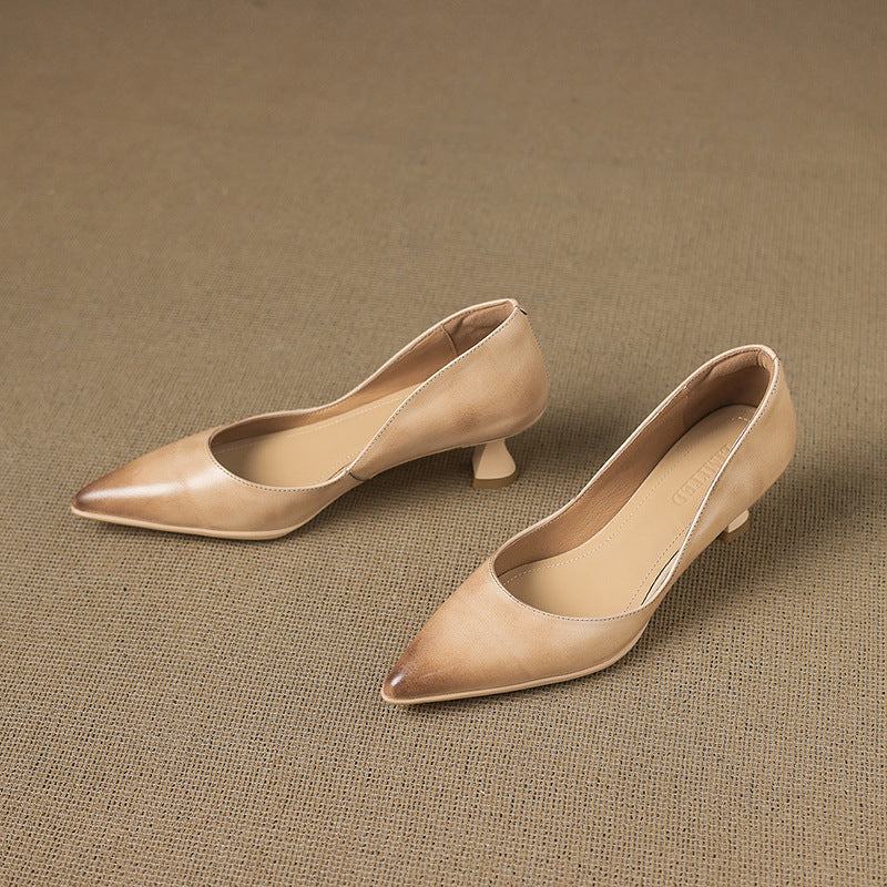 Calenne –Talons Kitten en Cuir
