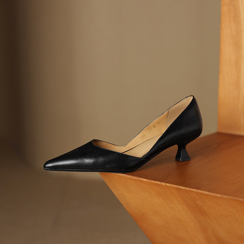 Charlotte – Talons Kitten en Cuir
