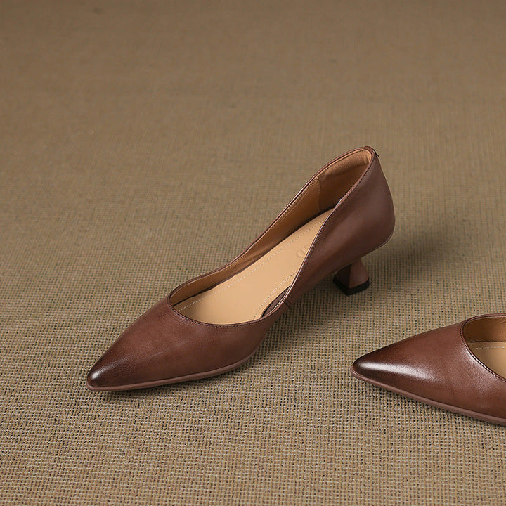 Calenne –Talons Kitten en Cuir