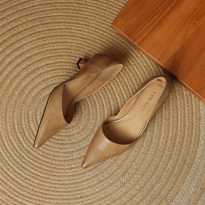 Charlotte – Talons Kitten en Cuir