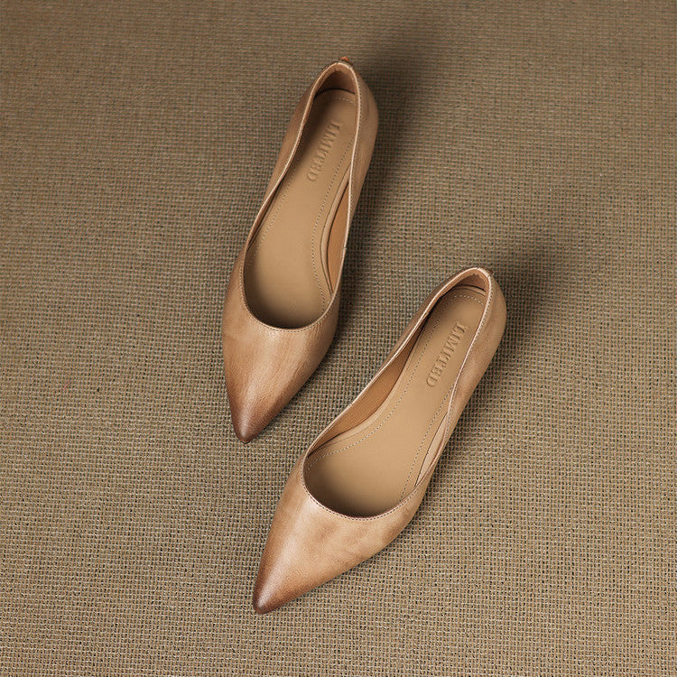 Andrée – Ballerines en Cuir Véritable