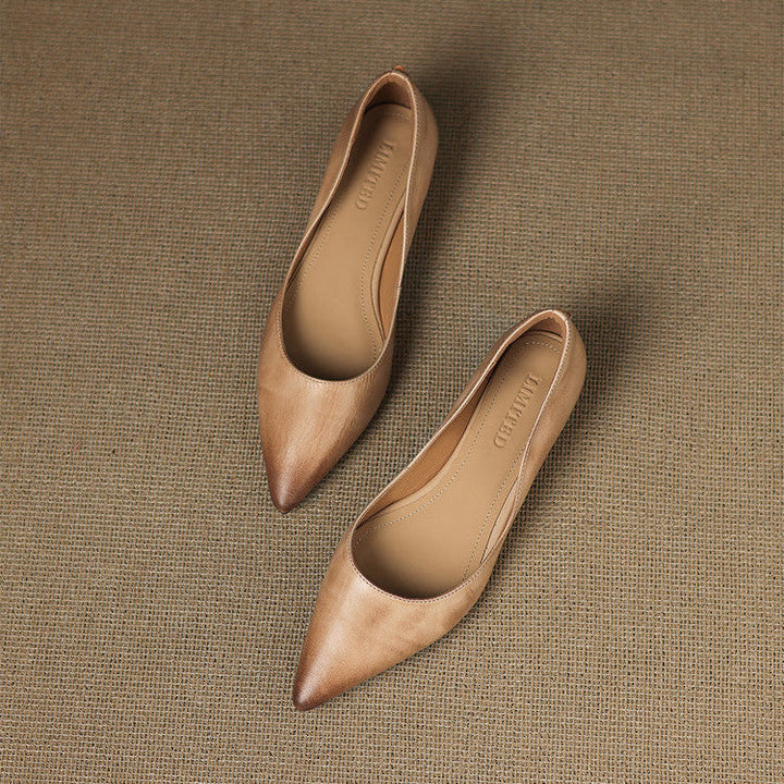 Andrée – Ballerines en Cuir Véritable