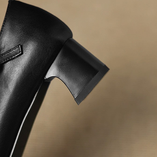 Béatrice – Leder Kitten Heels