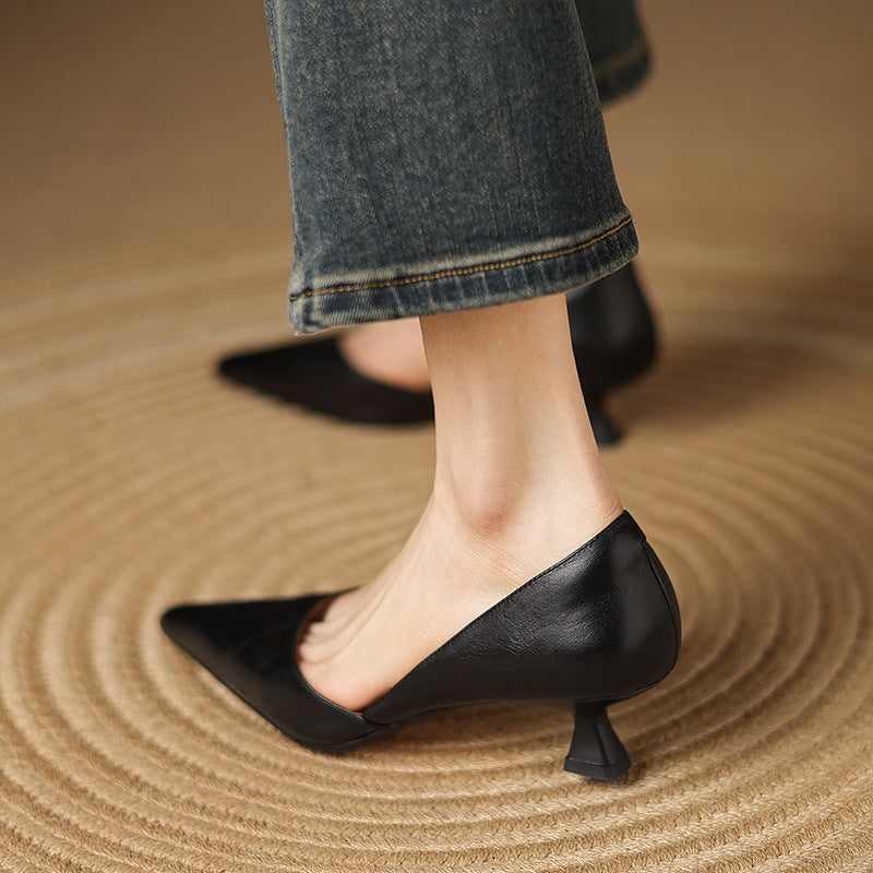 Charlotte – Talons Kitten en Cuir