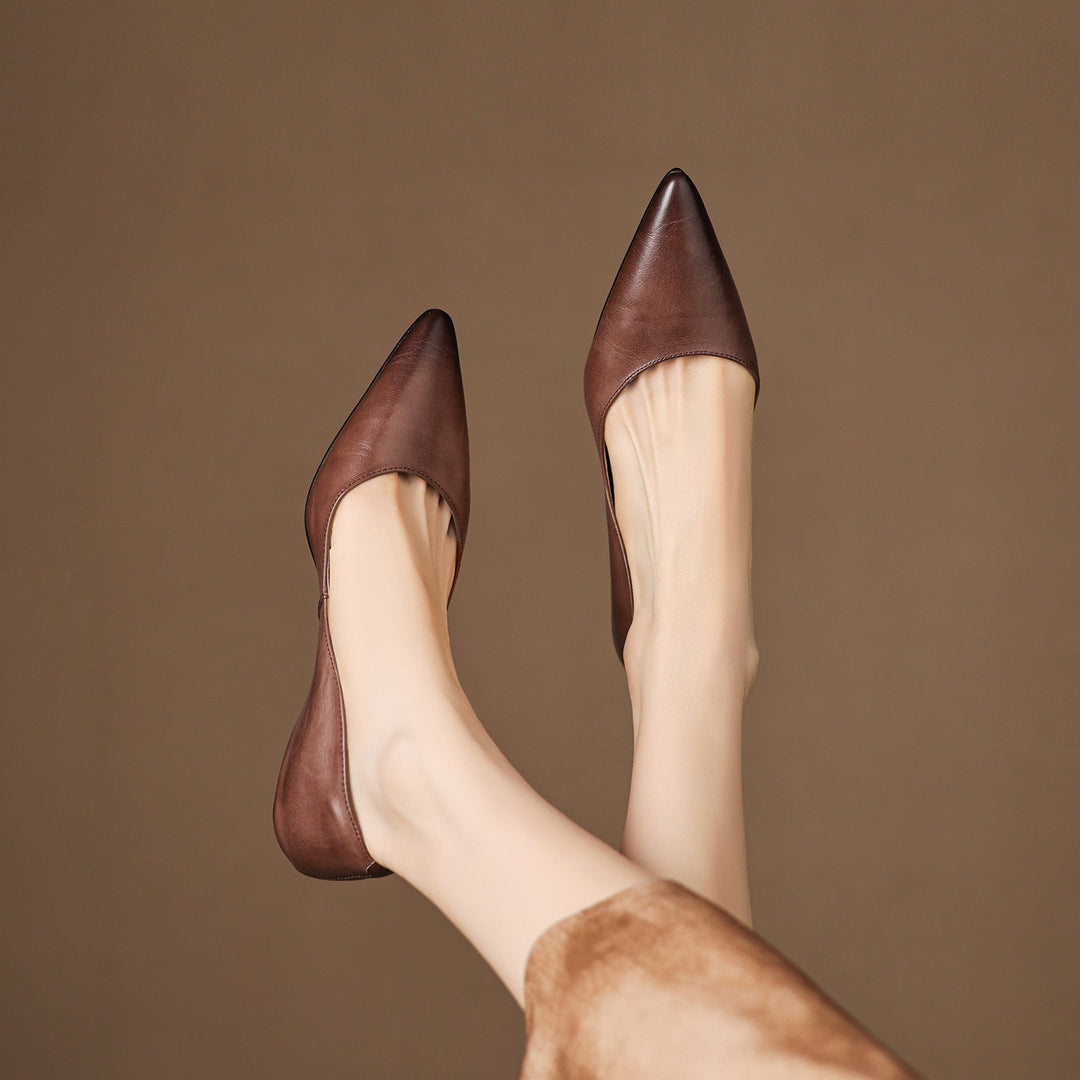 Andrée – Ballerines en Cuir Véritable