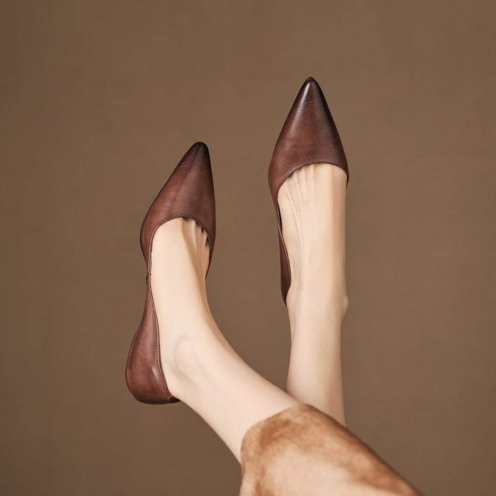 Andrée – Ballerines en Cuir Véritable