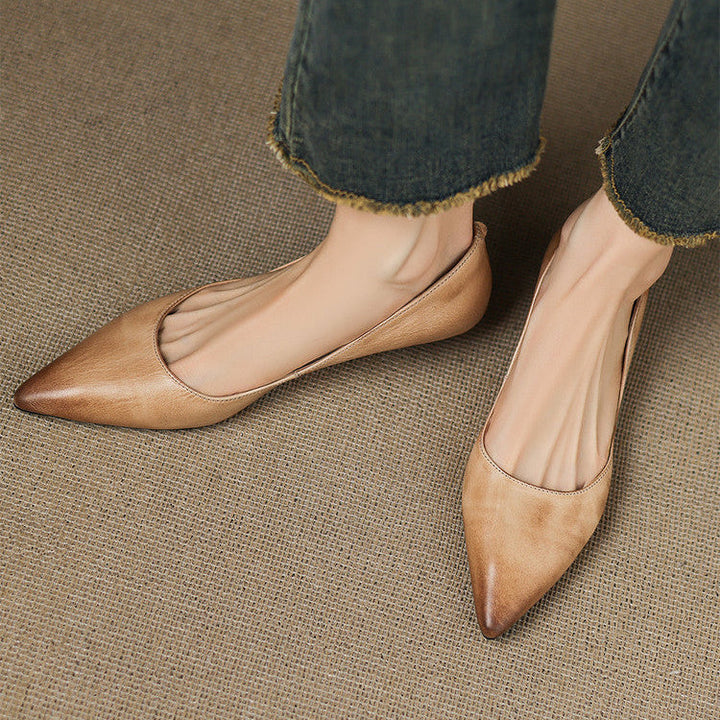 Andrée – Ballerines en Cuir Véritable