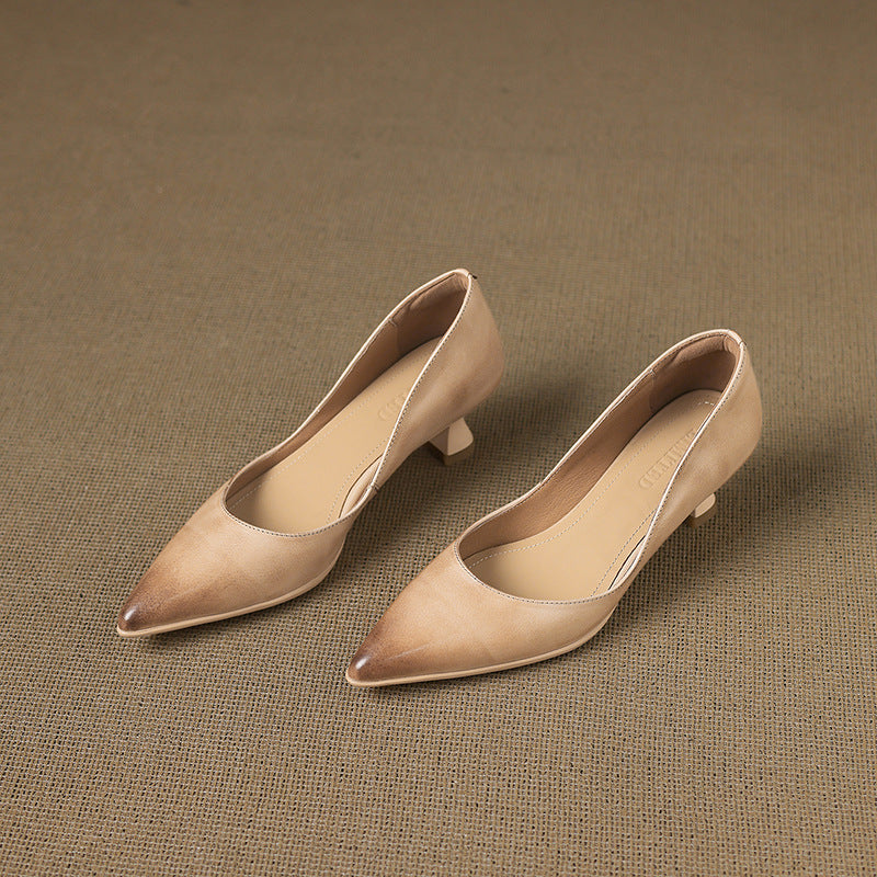 Calenne –Talons Kitten en Cuir