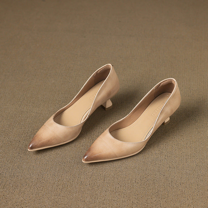 Calenne –Talons Kitten en Cuir