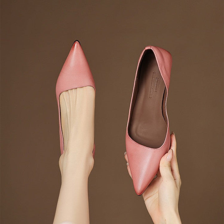 Arlette – Cuir Escarpins à Talon Kitten