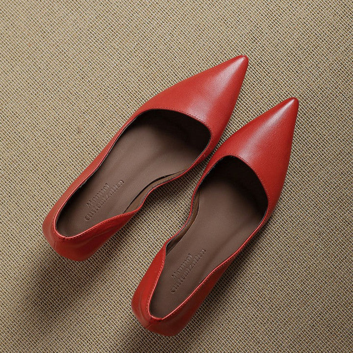 Arlette – Cuir Escarpins à Talon Kitten